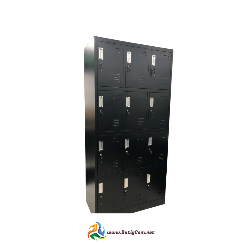 Casillero Metálico 12 Puertas Negro