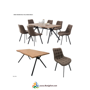 36 Juego Comedor Chocolate 6 Sillas