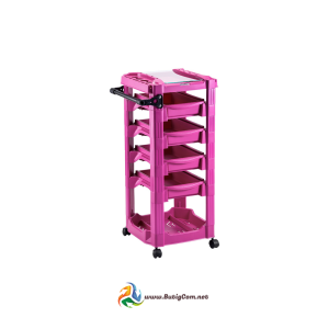 362 Dompel Mueble Auxiliar para Peluqueria 4 Gavetas Rosa
