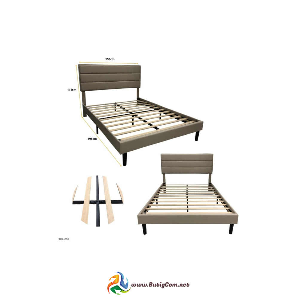 Cama Full Beige