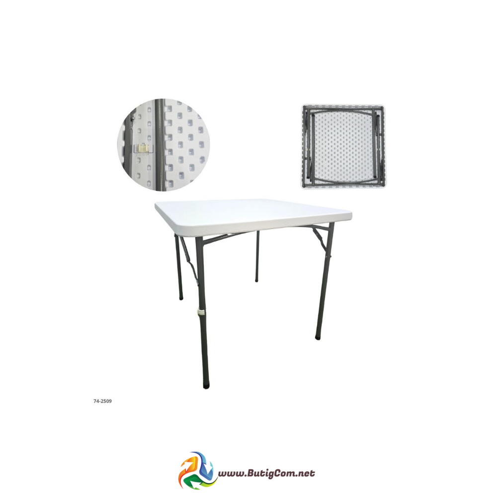 Mesa Plástica Cuadrada Blanca