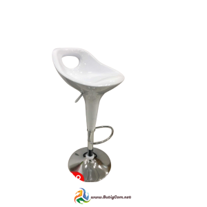 Silla de bar blanca/base cromada