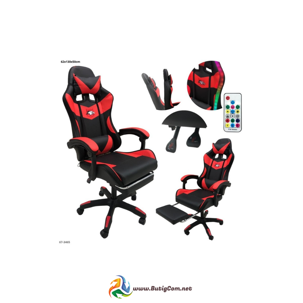 Silla Gaming Negra/Roja RGB-LED