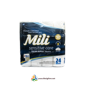Mili - Papel sanitario 24 rollos 30m Mili Papel Higienico Neutro 24pza 30M